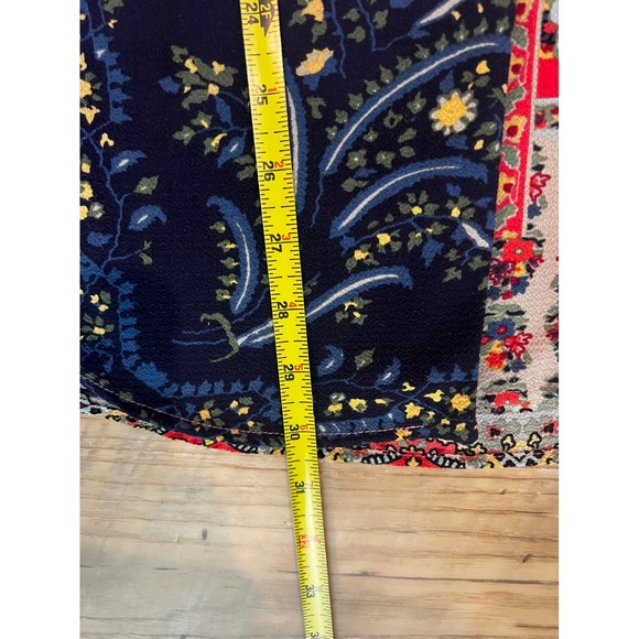 Anthropologie Olive Hill Paisley Print Bell Sleeve Blouse Size Large Bue Pink - Picture 9 of 9